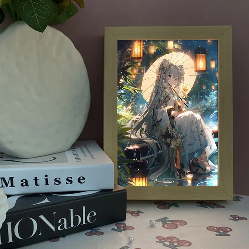 Lighting Decor Photos - Серия Hatsune Miku, световая картина, украшение,