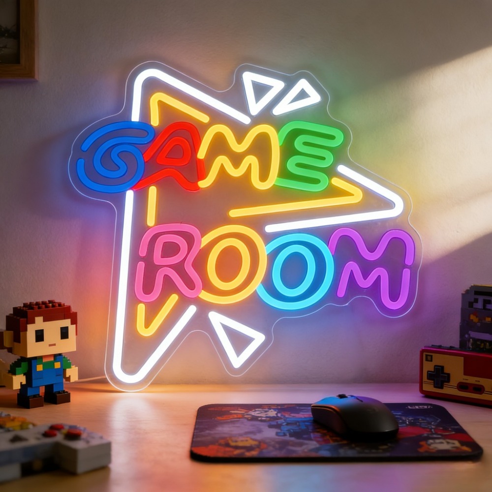 Bedroom Lighting Decor Ideas - Светодиодная неоновая вывеска для игровой комнаты,