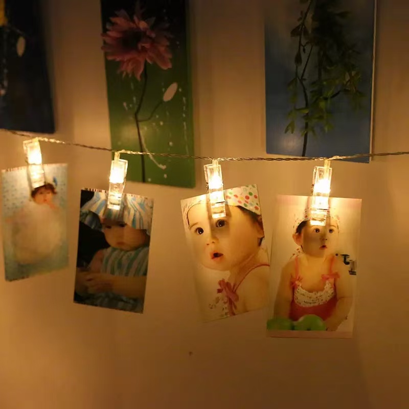 Lighting Decor Photos - Гирлянда-протяжка с фоторамками и клипсами 1.5-10м