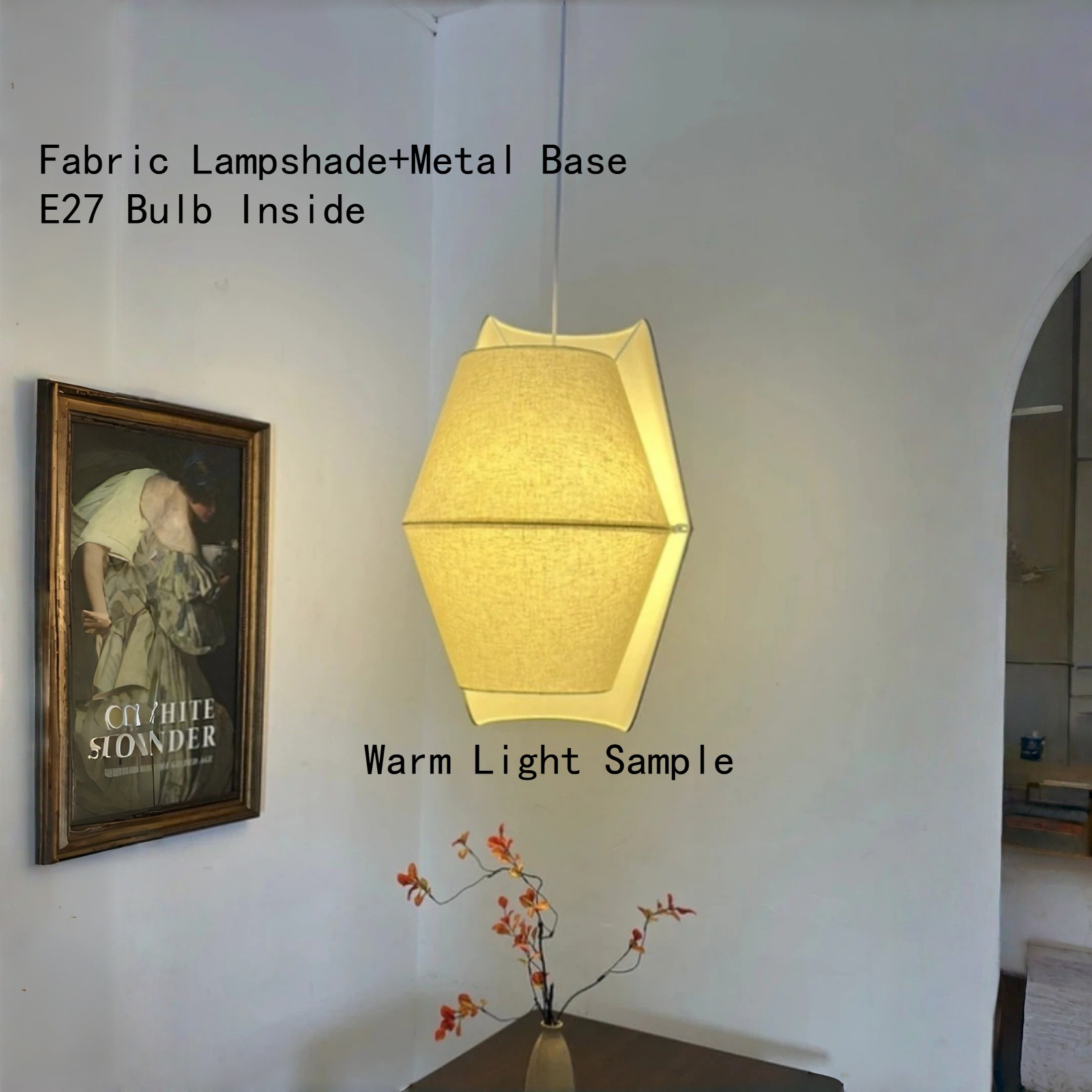 Lighting Room Decor Items - Подвесной светильник в стиле Japandi E27,